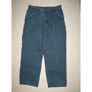 Smiths Workwear Blue Jeans Size 36 Painters Flannel Lined Mens -022093